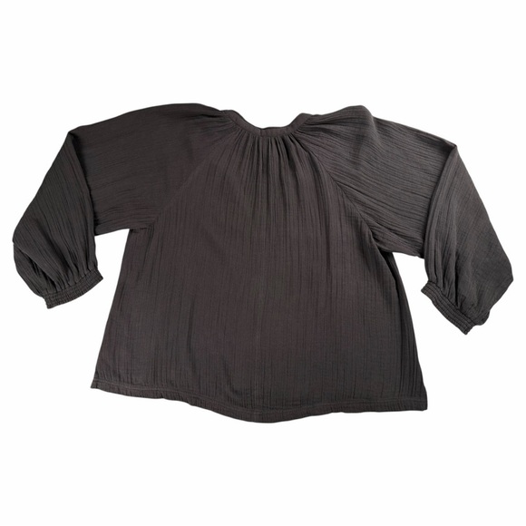 A Piece Apart Women’s Black 100% Organic Cotton Long Sleeve Gauze Top In Size M - Picture 7 of 9